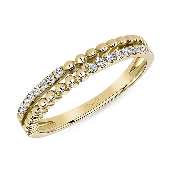 14K Yellow Uneek Stackable Collection 2-Row Diamond Fashion Ring