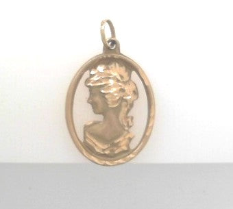 Preowned 14K Yellow Silhouette Pendant