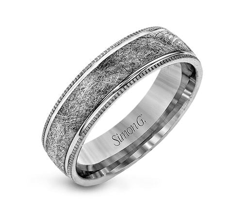 White 14 Karat Gentleman Wedding Band Size 10