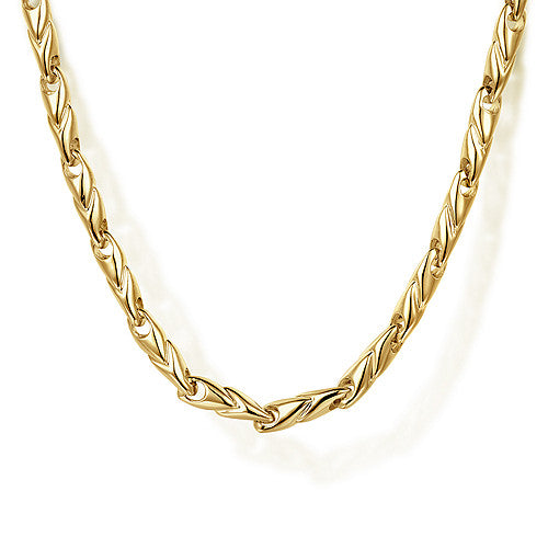 24 Inch 14k Yellow Gold Mens Chain Necklace