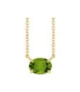 14K Yellow Gold Natural Peridot 18" Necklace