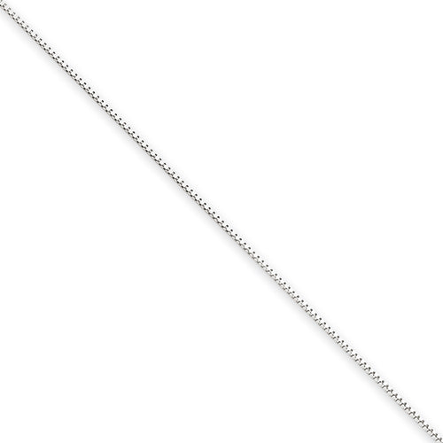 14k WG .5mm Box with Spring Ring Clasp Chain