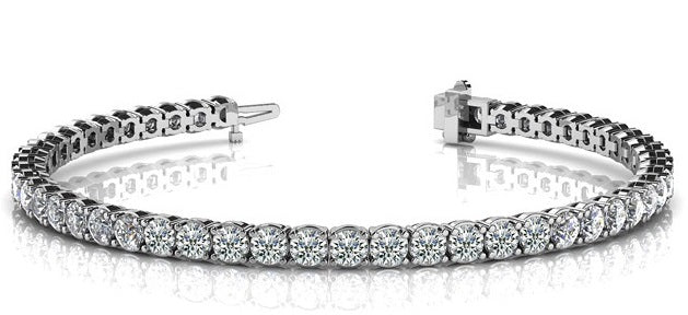 Lady's White 14 Karat Tennis Bracelet