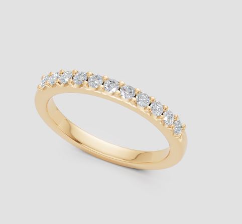 14K Yellow 1/3tw Diamond Prong Band