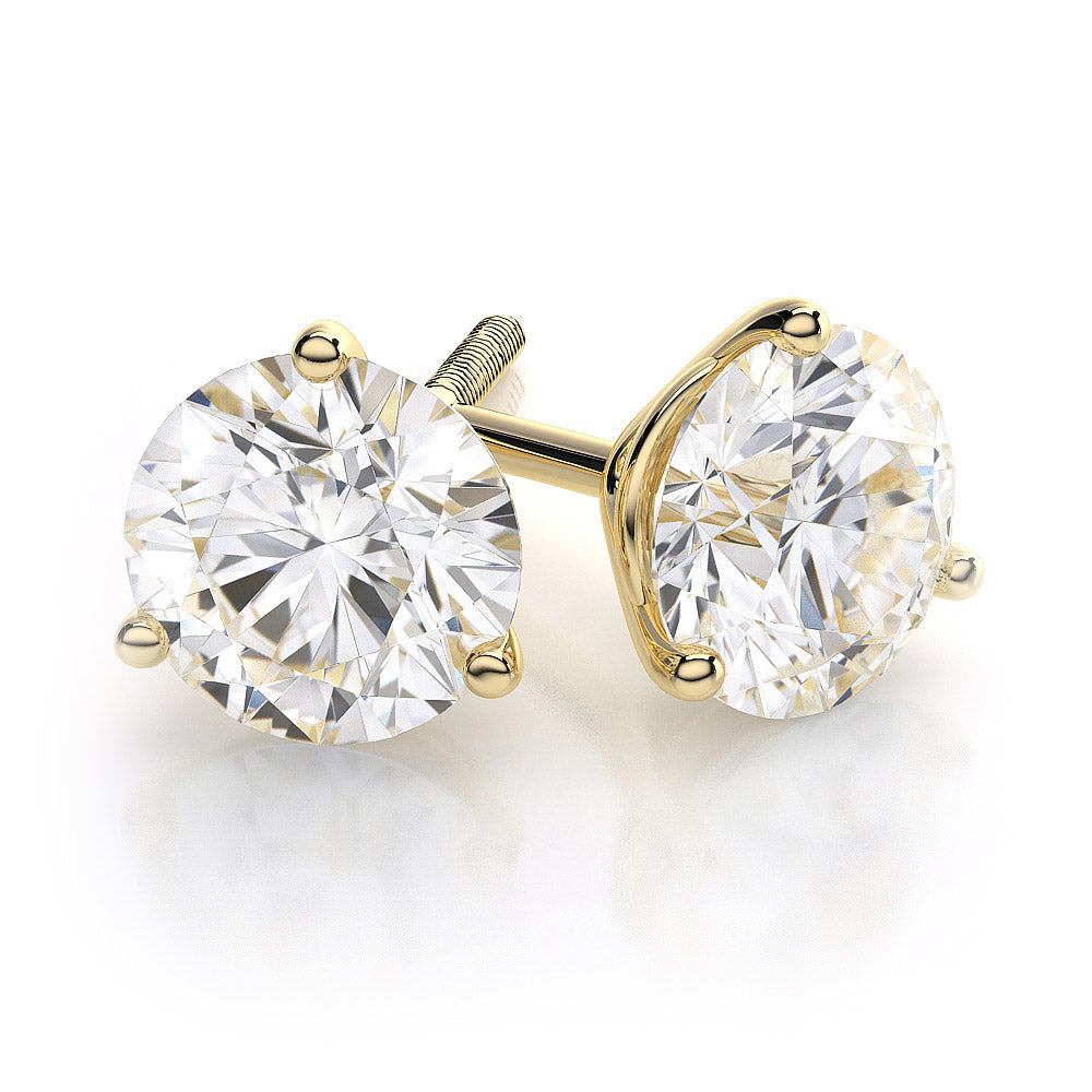 14K Yellow .60tw Lab Grown Diamond Studs