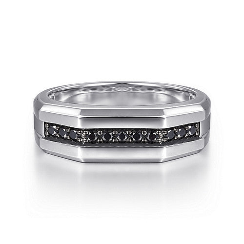 925 Sterling Silver Ring With Black Spinel