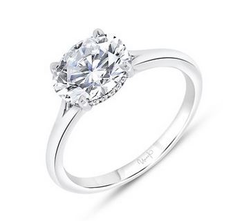 14K White Uneek Timeless Collection Engagement Ring