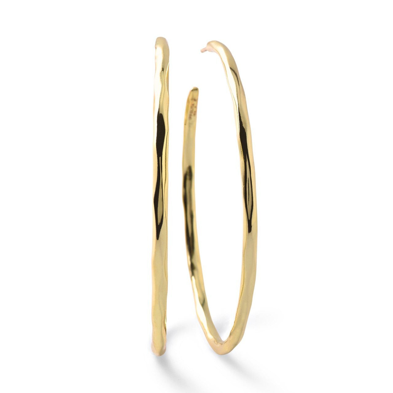 Lady's Yellow 18 Karat Large Hoop Earrings