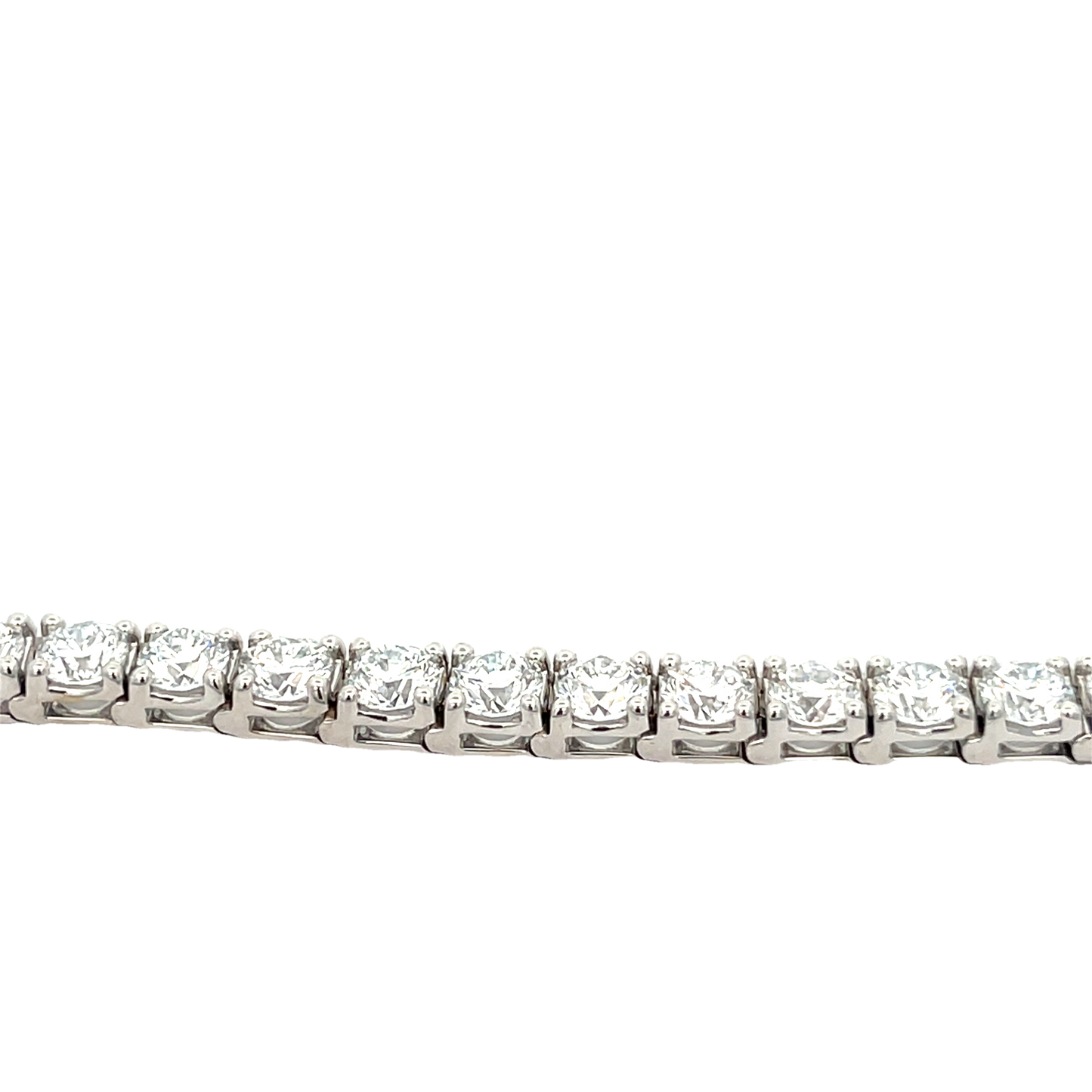Lady's White 14 Karat Tennis Bracelet With 32 20.00Tw Round F/G Vs2 Diamonds
