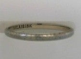 Preowned 18K White Textured Band