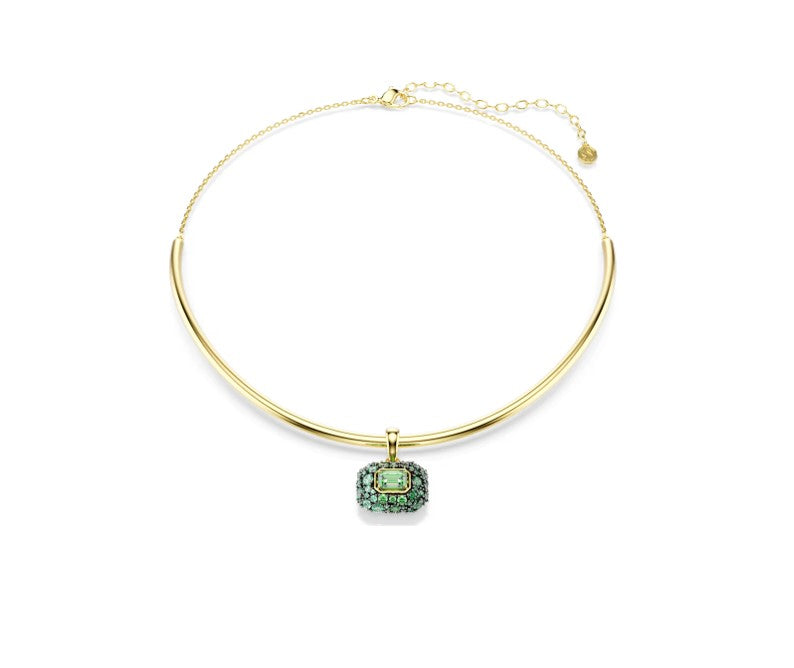 Sublima choker Octagon cut, Green, 18K gold plated