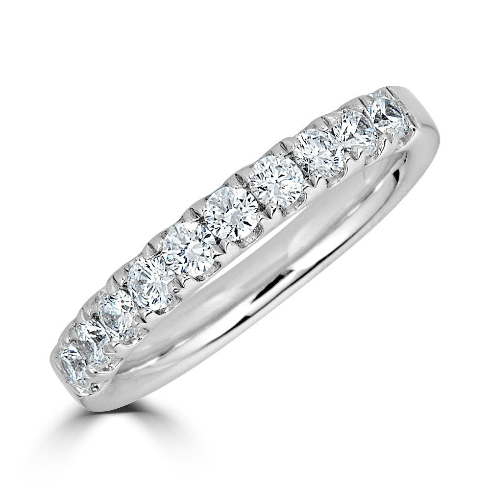 14K White 3/4tw Lab Grown Diamond Band