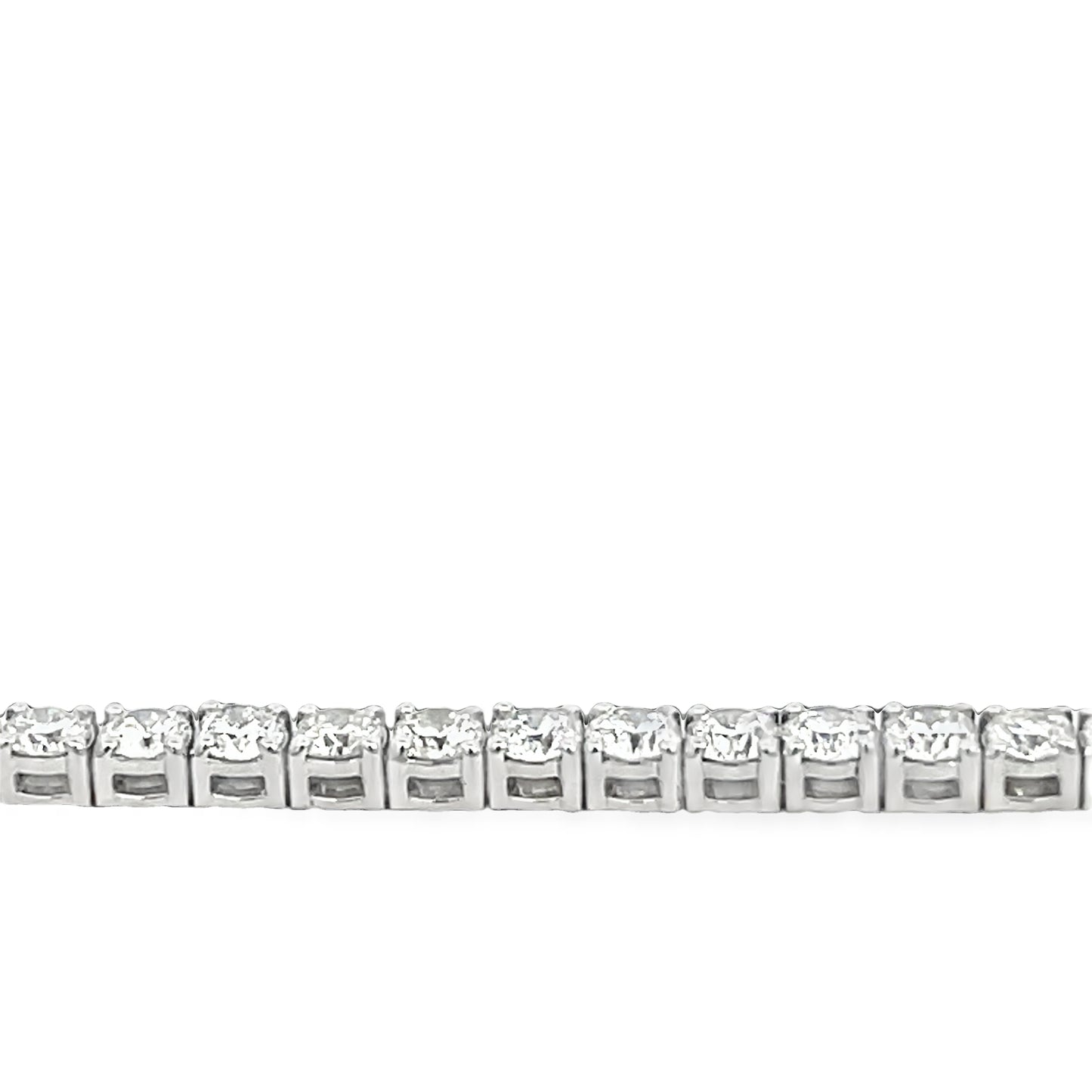Lady's White 14 Karat Tennis Bracelet Length 7 With 62 = 5.05Tw Round G/H Si2 Diamonds