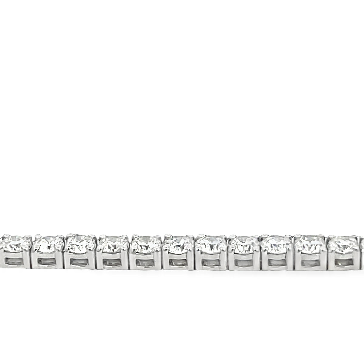 Lady's White 14 Karat Tennis Bracelet Length 7 With 62 = 5.05Tw Round G/H Si2 Diamonds