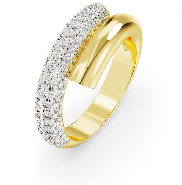 Dextera ring White, Gold-tone plated 55
