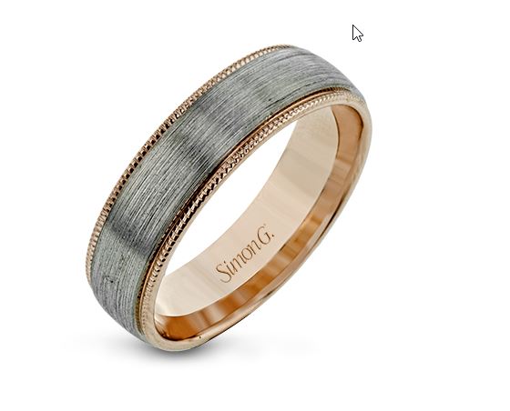 Two-Tone 14 Karat Gentleman Wedding Band Size 10