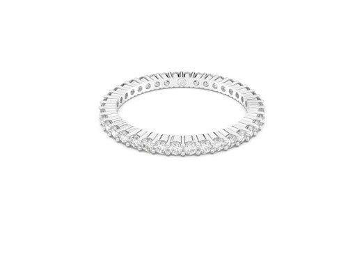Matrix Vittore ring Round cut, White, Silver-tone finish 55