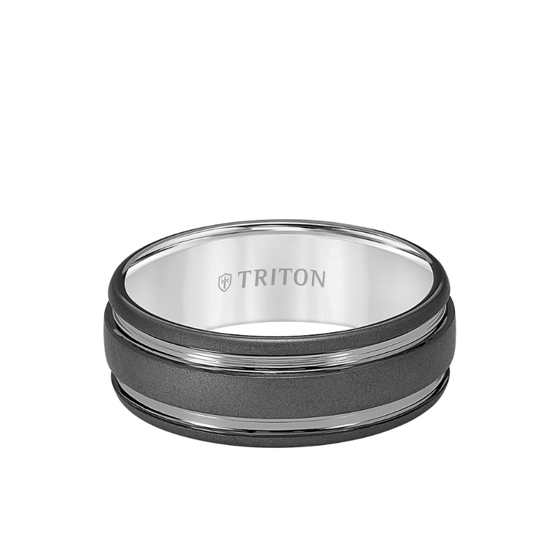 Triton 8MM Tungsten Carbide Ring with Sandblast Finish