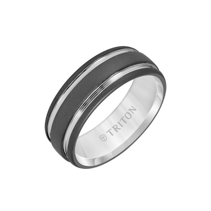 Triton 8MM Tungsten Carbide Ring with Sandblast Finish