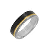 Triton 6.5MM Tungsten Carbide Ring with Brushed Finish
