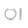 Lab Grown Jewelry 14K White Diamond Hoops Earrings