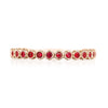 Tacori Round Bezel Droplet Wedding Band with Ruby