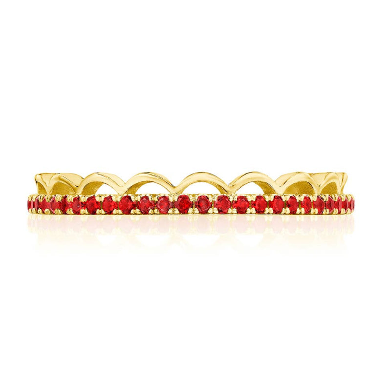 Tacori Crescent Crown Ring with Ruby