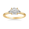 Artcarved Bridal Semi-Mounted with Side Stones Classic Engagement Ring 14K Yellow Gold