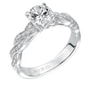 Artcarved Bridal Semi-Mounted with Side Stones Contemporary Twist Diamond Engagement Ring Cintra 14K White Gold