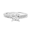 Artcarved Bridal Mounted with CZ Center Vintage Filigree Diamond Engagement Ring Marion 14K White Gold