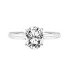 Artcarved Bridal Semi-Mounted with Side Stones Classic Diamond Engagement Ring Gigi 14K White Gold