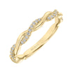Artcarved Bridal Mounted with Side Stones Contemporary Twist Diamond Wedding Band Ciara 14K Yellow Gold