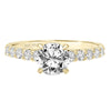 Artcarved Bridal Mounted with CZ Center Classic Engagement Ring Faye 14K Yellow Gold