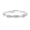 Artcarved Bridal Mounted with Side Stones Contemporary One Love Diamond Wedding Band Dani 14K White Gold