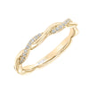 Artcarved Bridal Mounted with Side Stones Contemporary Diamond Wedding Band Dani 14K Yellow Gold