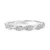 Artcarved Bridal Mounted with Side Stones Contemporary Twist Diamond Wedding Band Embrey 14K White Gold