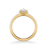 Artcarved Bridal Mounted Mined Live Center Classic Halo Engagement Ring Madelyn 18K Yellow Gold