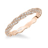 Artcarved Bridal Mounted with Side Stones Stackable Eternity Diamond Anniversary Band 14K Rose Gold