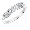 Artcarved Bridal Mounted with Side Stones Classic 5-Stone Diamond Anniversary Band 14K White Gold