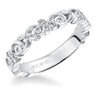 Artcarved Bridal Mounted with Side Stones Contemporary Fashion Diamond Anniversary Band Fiona 14K White Gold