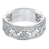 Artcarved Bridal Mounted with Side Stones Vintage Fashion Diamond Anniversary Band Joyce 14K White Gold
