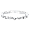 Artcarved Bridal Mounted with Side Stones Contemporary Fashion Diamond Anniversary Band Christine 14K White Gold