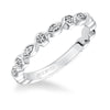 Artcarved Bridal Mounted with Side Stones Contemporary Fashion Diamond Anniversary Band Veronica 14K White Gold