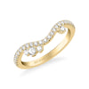 Artcarved Bridal Mounted with Side Stones Contemporary Diamond Anniversary Ring 18K Yellow Gold
