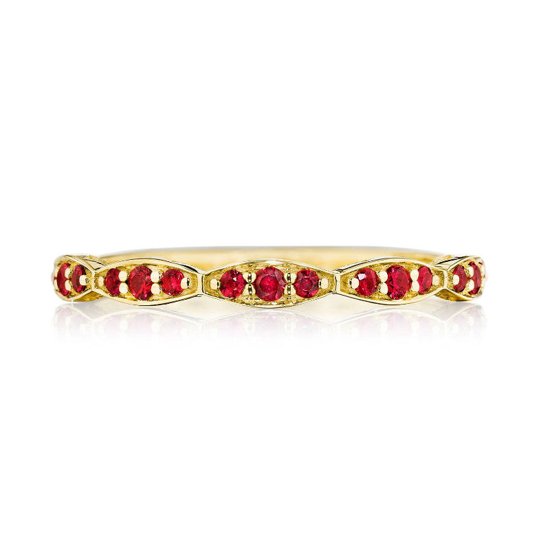 Tacori Marquise Design Wedding Band with Ruby