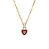 Swarovski Stilla Pendant, Heart, Red, Gold-Tone Plated