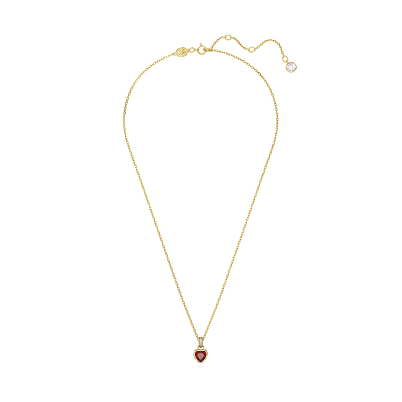 Swarovski Stilla Pendant, Heart, Red, Gold-Tone Plated