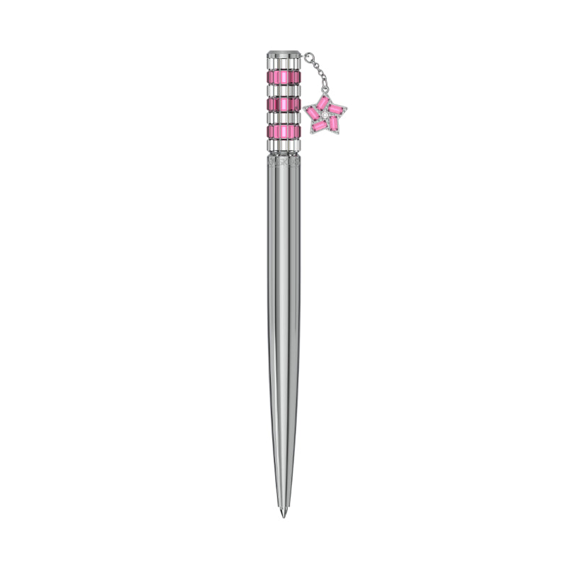 Swarovski Celebration 2023 Ballpoint Pen, Star, Pink, Chrome Plated