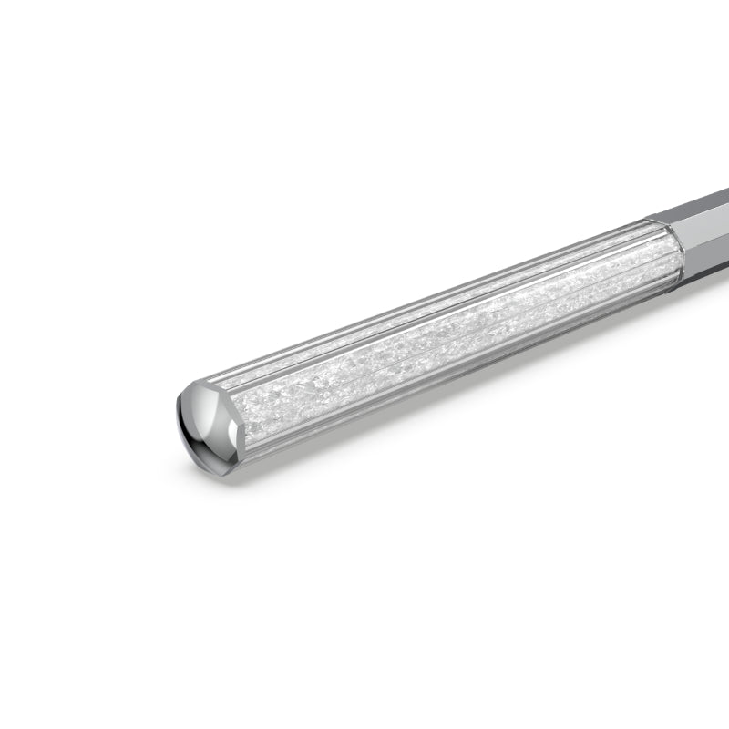 Swarovski Crystalline Ballpoint Pen, Octagon Shape, Silver Tone, Chrome Plated