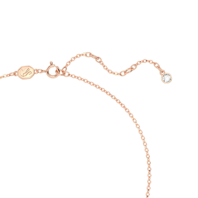 Swarovski Volta Necklace, Bow, Small, White, Rose Gold-Tone Plated